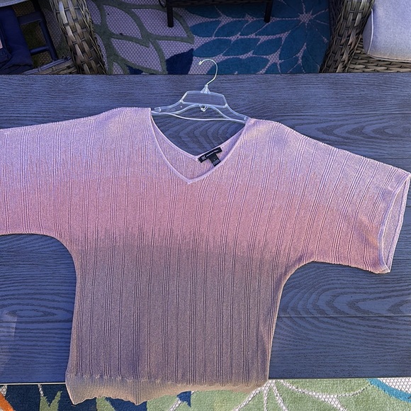 INC International Concepts Sparkly Metallic Top - Picture 3 of 7